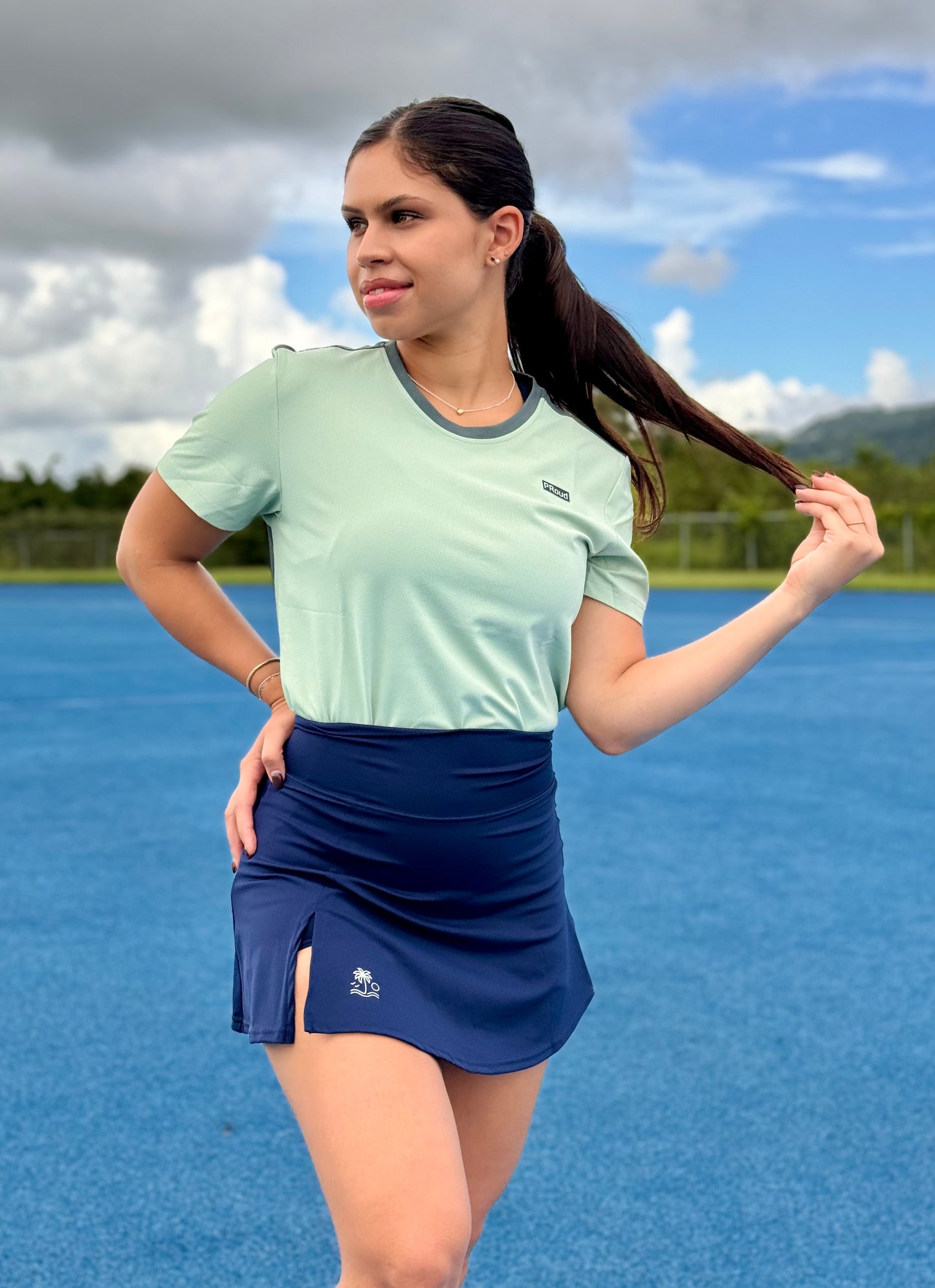 Running green t shirt