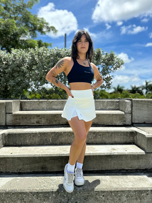 Lycra white skirt