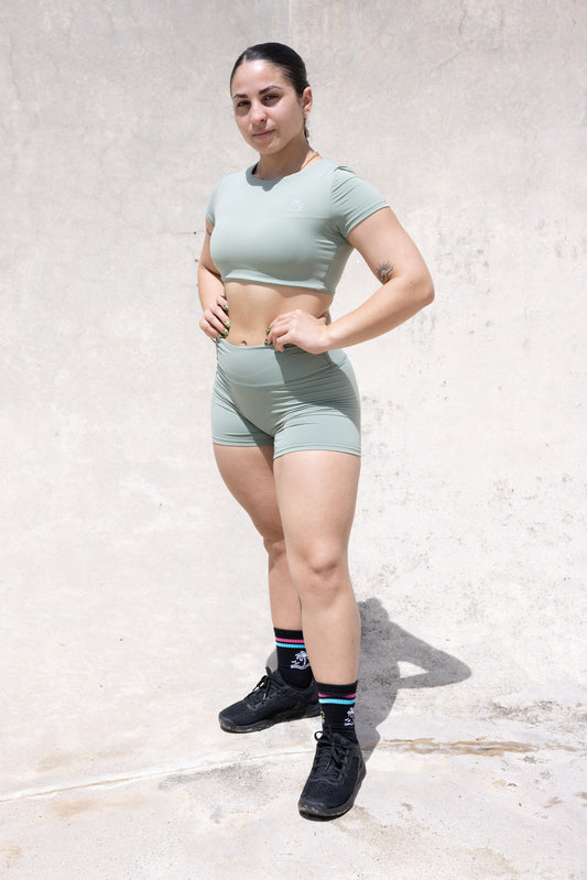 LIGHT GREEN CROP TOP