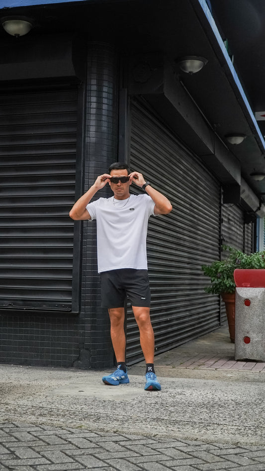 WHITE DRI FIT SHIRT
