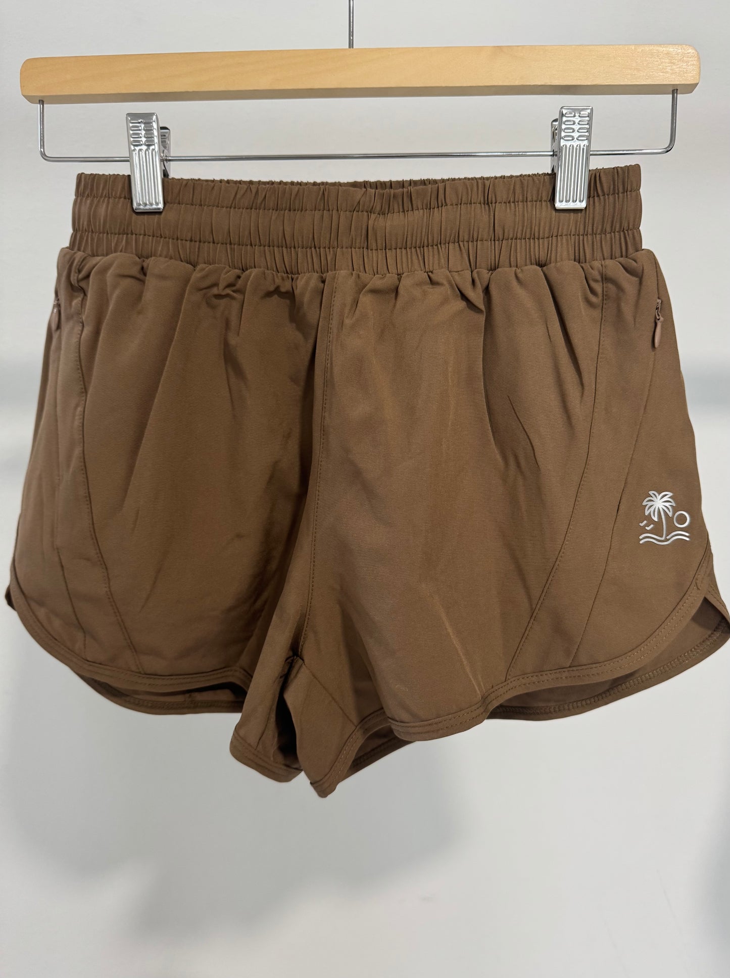 BROWN RUNNING SHORT