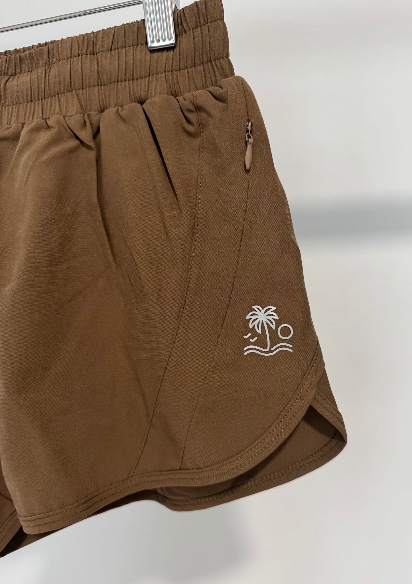 BROWN RUNNING SHORT